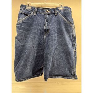 Vintage Y2K Nautica Carpenter Denim Jean Shorts Mens 35 Baggy Loose 90s EUC